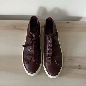 Common Projects Men's Achilles Low-Top Burgundy Sneakers